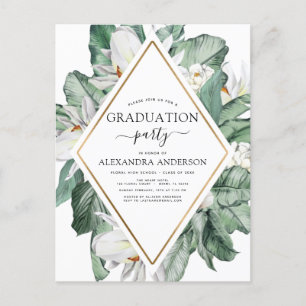 Invitation florale Magnolia 2022 Tropical Graduati
