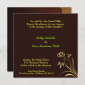 Invitation florale Mariage (Devant / Derrière)