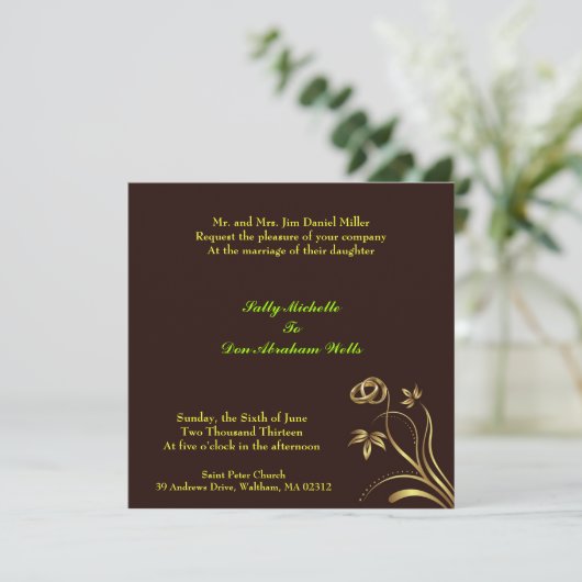 Invitation florale Mariage (Debout devant)