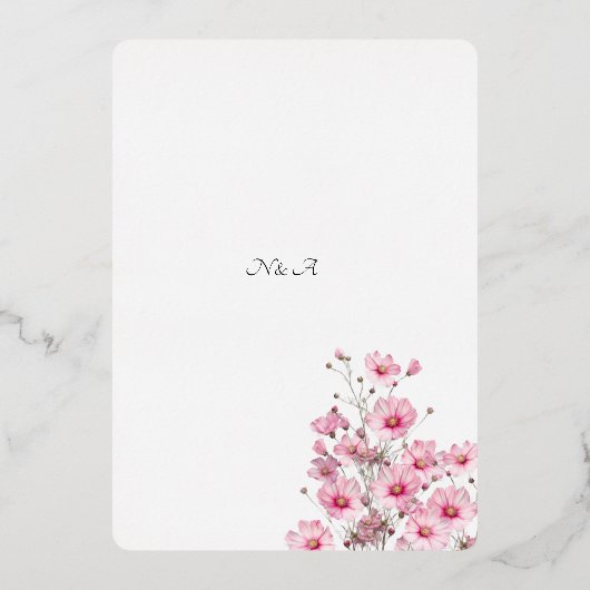 Invitation Florale mariage (Verso)