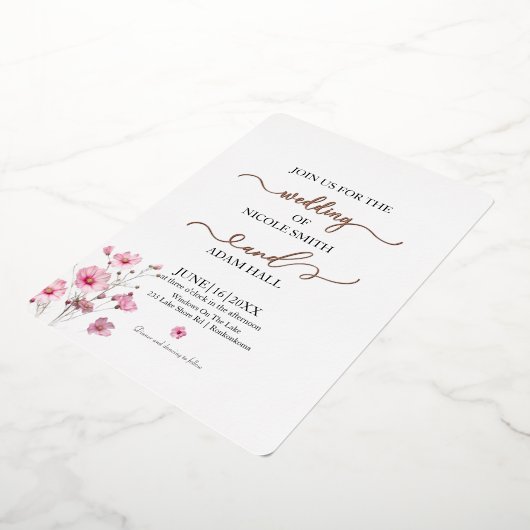Invitation Florale mariage (Rotation)