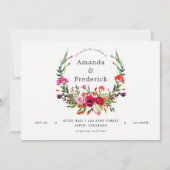 Invitation Florale mariage de automne (Devant)