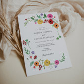 Invitation florale Mariage de Bohême
