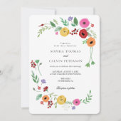 Invitation florale Mariage de Bohême (Devant)