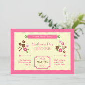 Invitation florale mignonne du jour de mère (Debout devant)