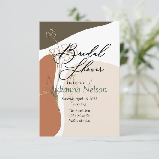 Invitation florale moderne (Debout devant)