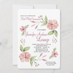 Invitation florale moderne