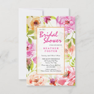 Invitation florale moderne
