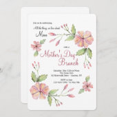 Invitation florale moderne (Devant / Derrière)