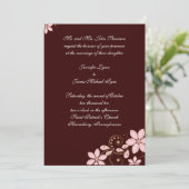 Invitation florale moderne - Brown (Debout devant)