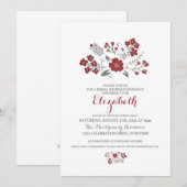 Invitation Florale moderne de douche nuptiale (Devant / Derrière)