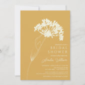Invitation Florale moderne de douche nuptiale (Devant)