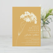 Invitation Florale moderne de douche nuptiale (Debout devant)