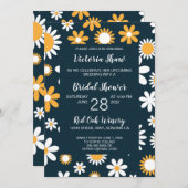 Invitation Florale moderne de douche nuptiale (Devant / Derrière)
