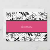 Invitation Florale moderne de douche nuptiale (ros (Dos)