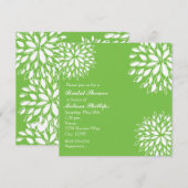 Invitation florale moderne de printemps vert lime  (Devant / Derrière)
