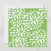 Invitation florale moderne de printemps vert lime  (Dos)