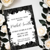 Invitation Florale Noir et Blanc