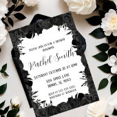 Invitation Florale Noir et Blanc