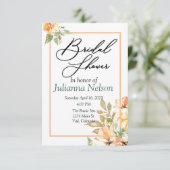 Invitation florale orange et jaune d'aquarelle (Debout devant)