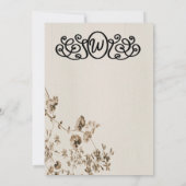 Invitation Florale Parchemin vintage (Dos)