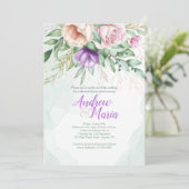 Invitation Florale Pastel (Debout devant)