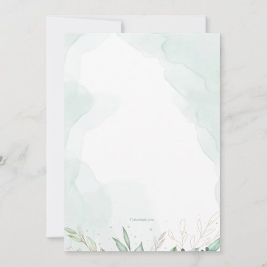 Invitation Florale Pastel (Dos)