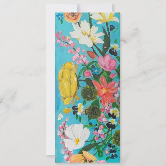 Invitation florale peinte (Devant)