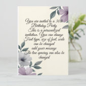 Invitation Florale personnalisée (Debout devant)