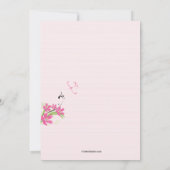 Invitation florale Pink Perfection (Dos)