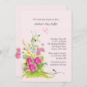 Invitation florale Pink Perfection (Devant / Derrière)