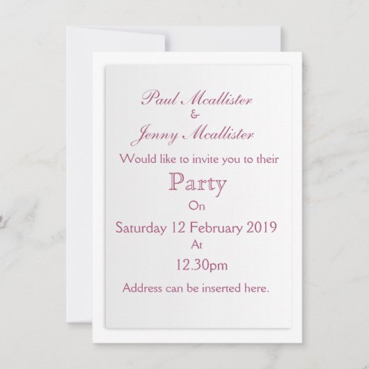 Invitation Florale pour Baby Shower (Devant)