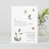 Invitation florale pour Bat Mitzvah botanique (Debout devant)