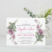 Invitation florale pour Bat Mitzvah botanique (Debout devant)