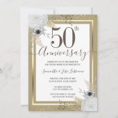 Invitation florale pour le 50e anniversaire de mar (Devant)