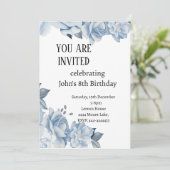 Invitation florale pour le 8e anniversaire (Debout devant)