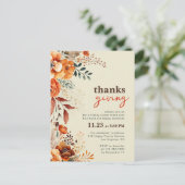 Invitation florale pour le dîner de Thanksgiving (Debout devant)