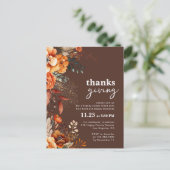 Invitation florale pour le dîner de Thanksgiving  (Debout devant)