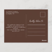 Invitation florale pour le dîner de Thanksgiving  (Dos)