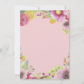 Invitation florale pour les 21 ans des femmes Rose (Dos)