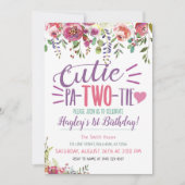 Invitation florale pour les 2 ans de Cutie Pa-Two- (Devant)