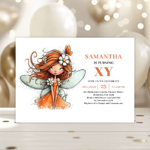 Invitation florale pour les 2 ans de la jolie fill