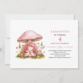 Invitation florale pour les 3 ans de Magical Pink  (Devant)