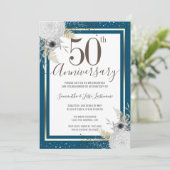 Invitation florale pour les 50 ans de mariage (Debout devant)
