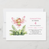 Invitation florale pour les 5 ans de la mignonne f (Devant)