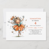 Invitation florale pour les 6 ans de la Fée Capric (Devant)