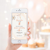 Invitation florale pour les 8 ans de Daisy pour le