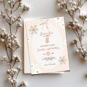 Invitation florale pour les 8 ans de Daisy pour le