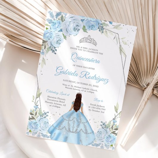 Invitation florale pour Quinceanera