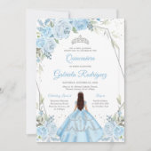 Invitation florale pour Quinceanera (Devant)